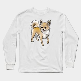 Dog - Chihuahua - Long Haired - Fawn Long Sleeve T-Shirt